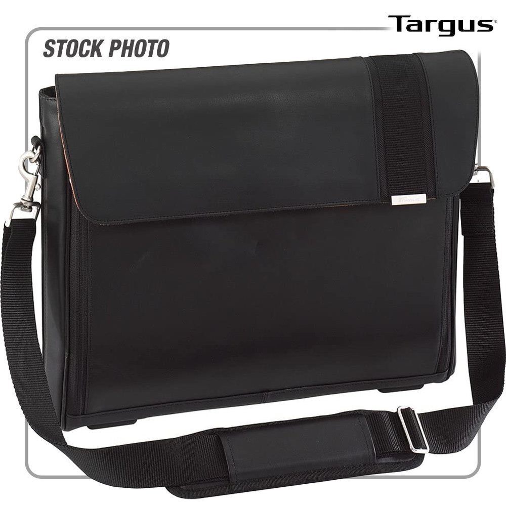 Targus 15"  Radius Black Leather Messenger Bag